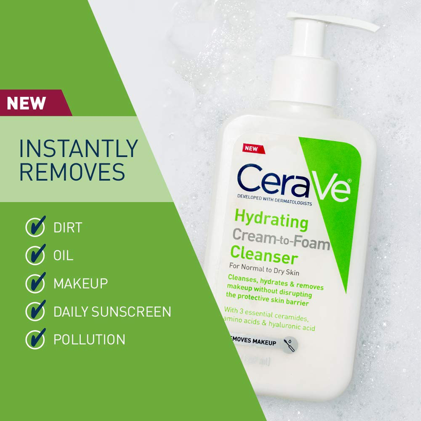 CeraVe Hydrating Cream-to-Foam Cleanser 100 ml